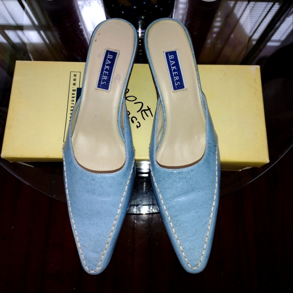 Bakers Light Blue Mules